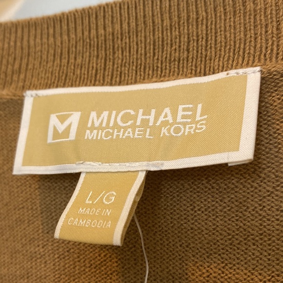 New MICHAEL KORS EASY RAGLAN SHAKER SWEATER COLOR: DARK CAMEL, SIZE: L⭐️⭐️⭐️⭐️ - Picture 5 of 17